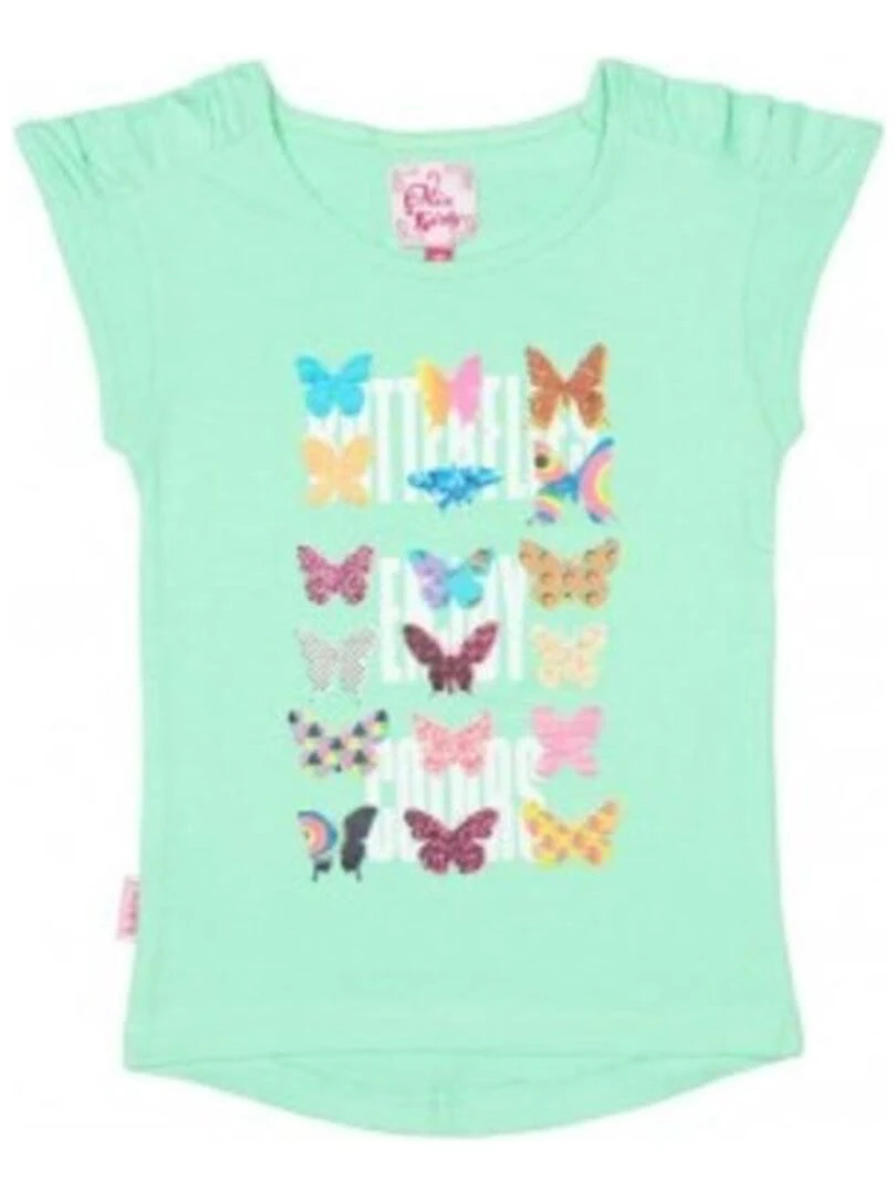T shirt manches courtes fille FAYWAY MISS GIRLY Vert
