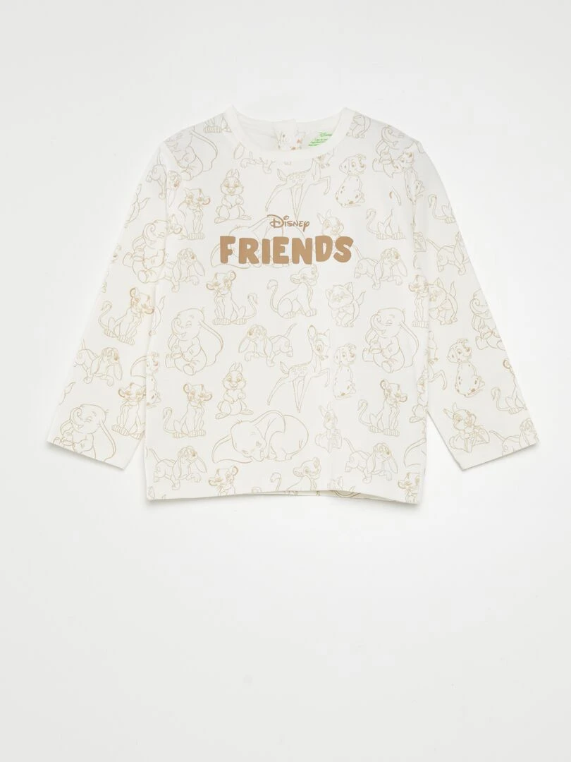 Ensemble pyjama t shirt + pantalon 'Disney'   2 pièces   Blanc