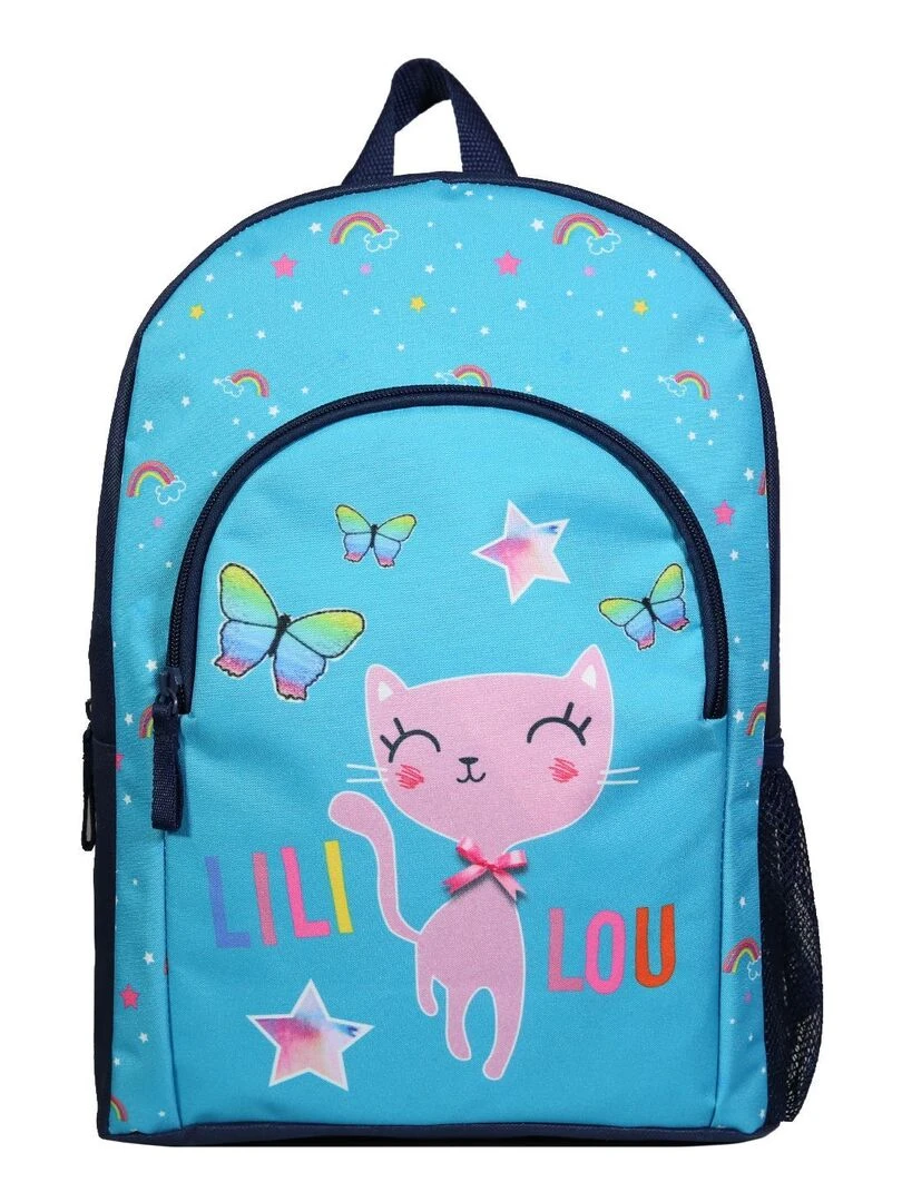 Sac à dos 37 cm avec poche Lili Lou Chat Bleu Bagtrotter Bleu