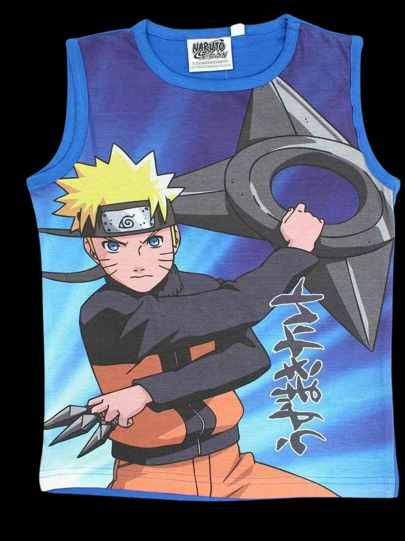 Disney Ensemble T shirt short garçon Imprimé Naruto Bleu