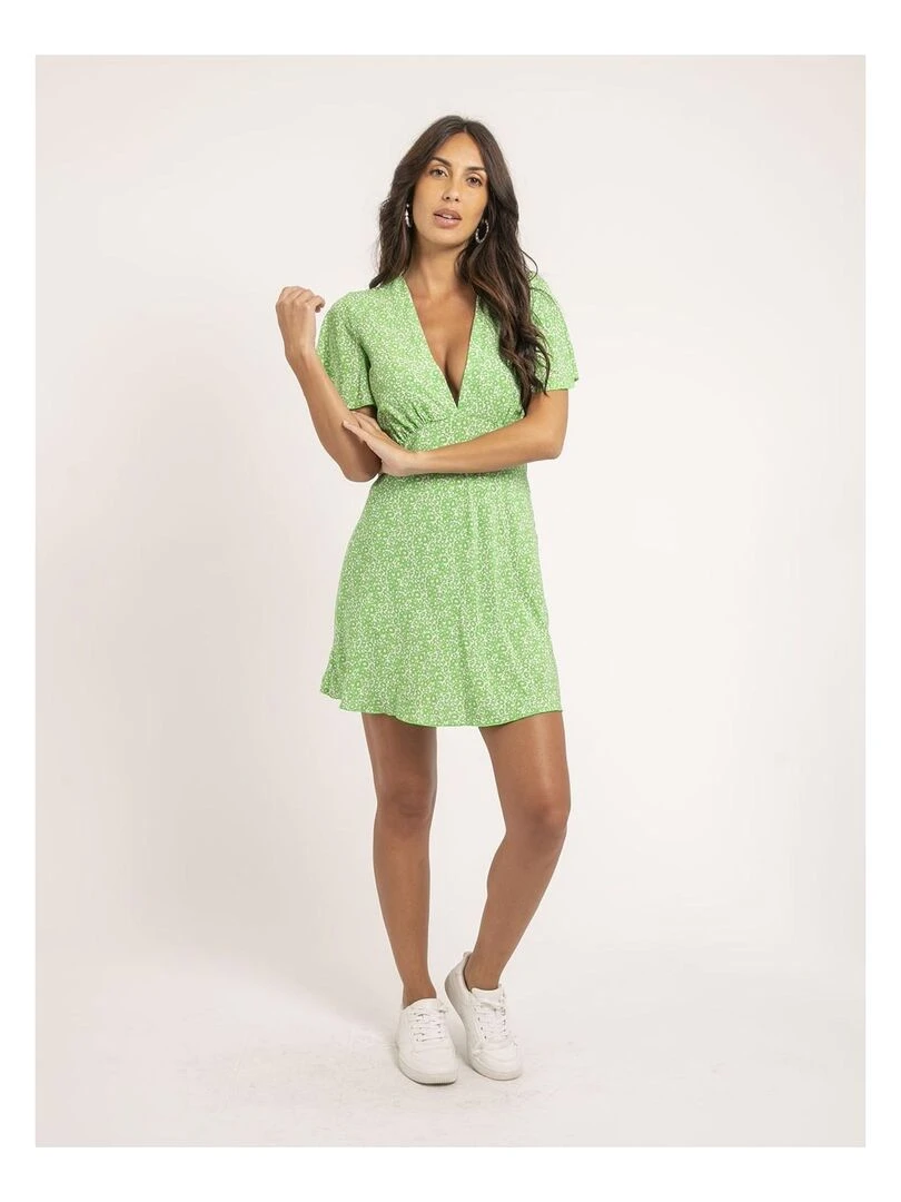 Robe courte motifs IKETA   Vert