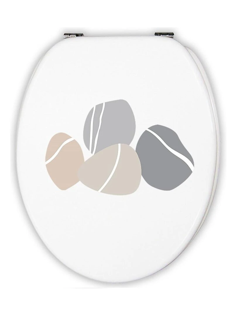 Guy Levasseur Abattant WC MDF compressé blanc galet 44cm Blanc