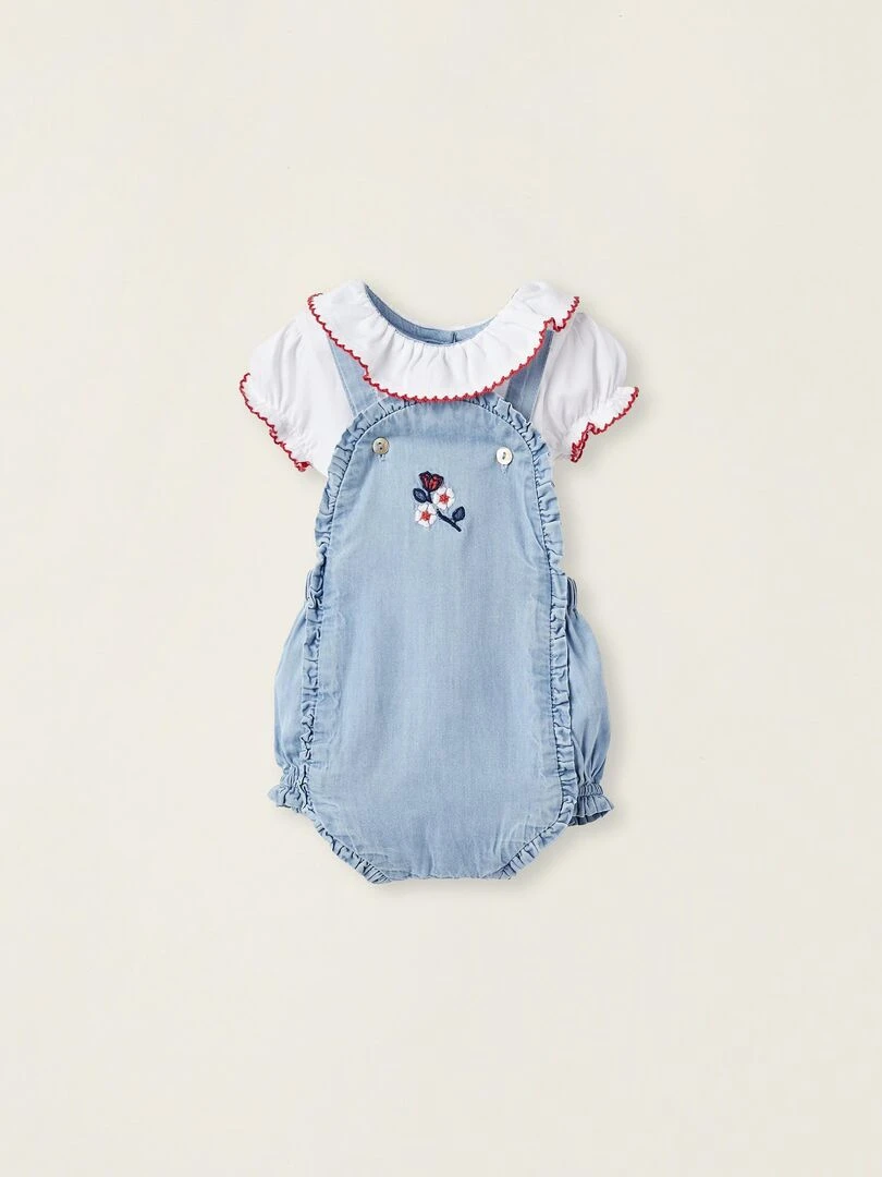 Body + Combinaison pour Nouveau Née ATLANTIC COMPANY Blanc