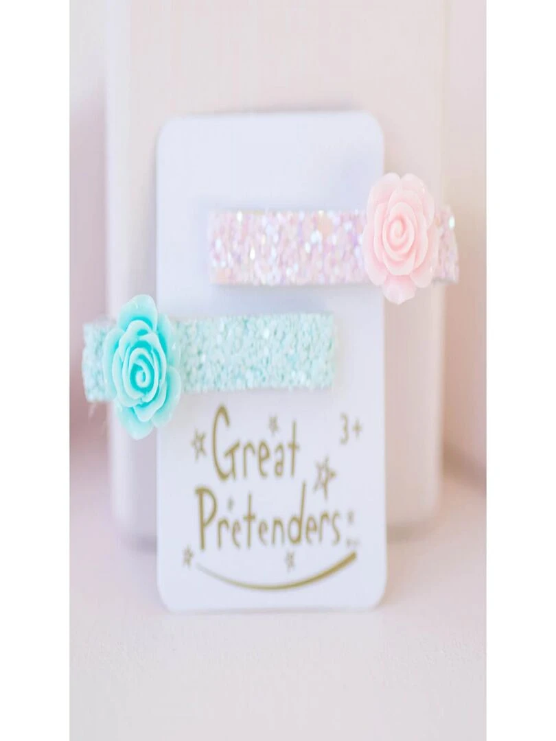 Barettes Boutique Glitter Rosette  2 Pcs   N/A