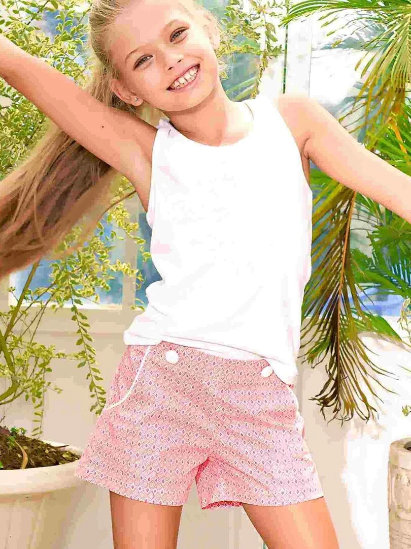 T shirt Blanc Été Fille Dos Nageur MARCEL 'LA FAUTE A VOLTAIRE' Blanc