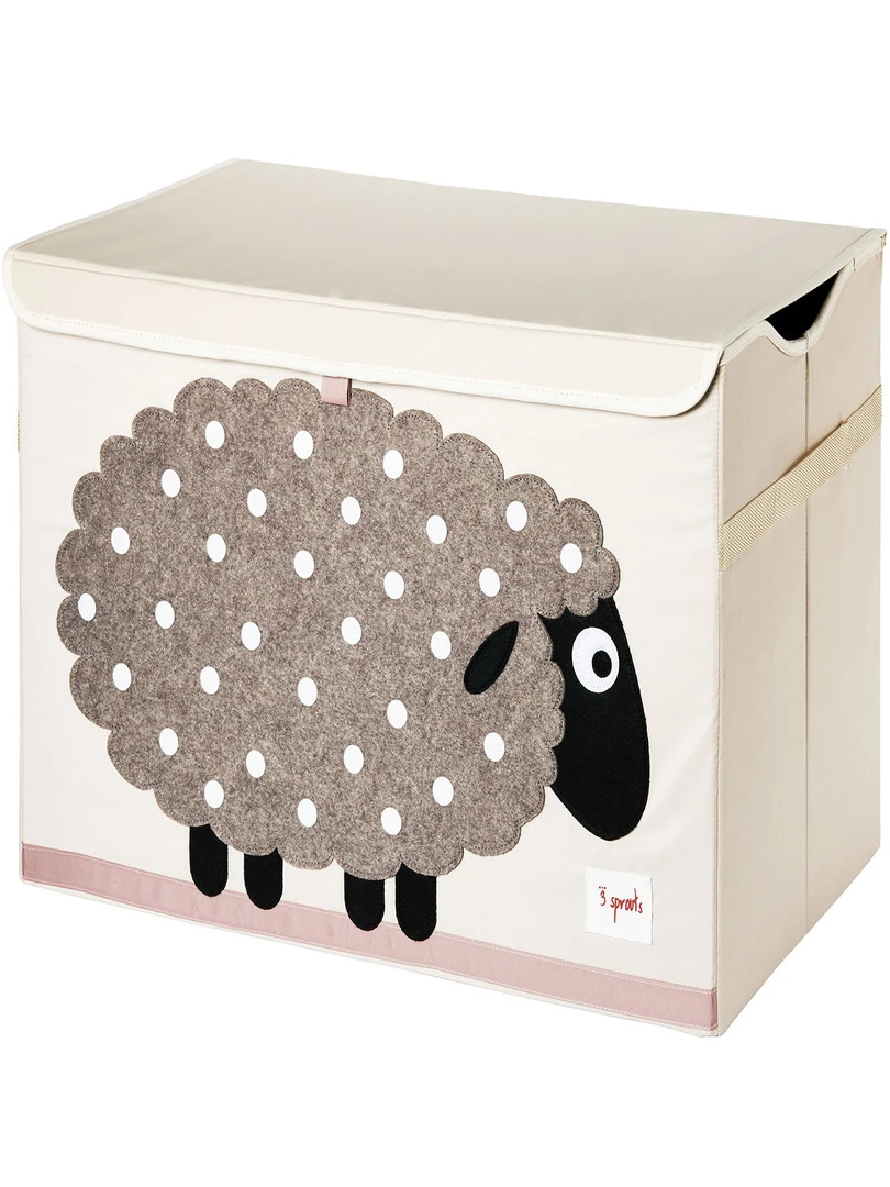Coffre à jouets caisse de rangement Mouton Gris