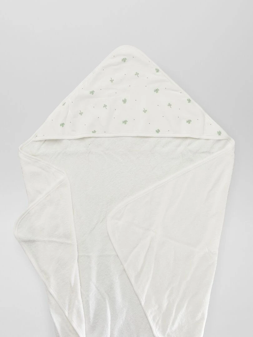 Cape de bain en éponge   Blanc
