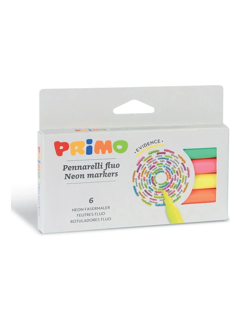 6 feutres fluo pointe Ø 2 mm N/A
