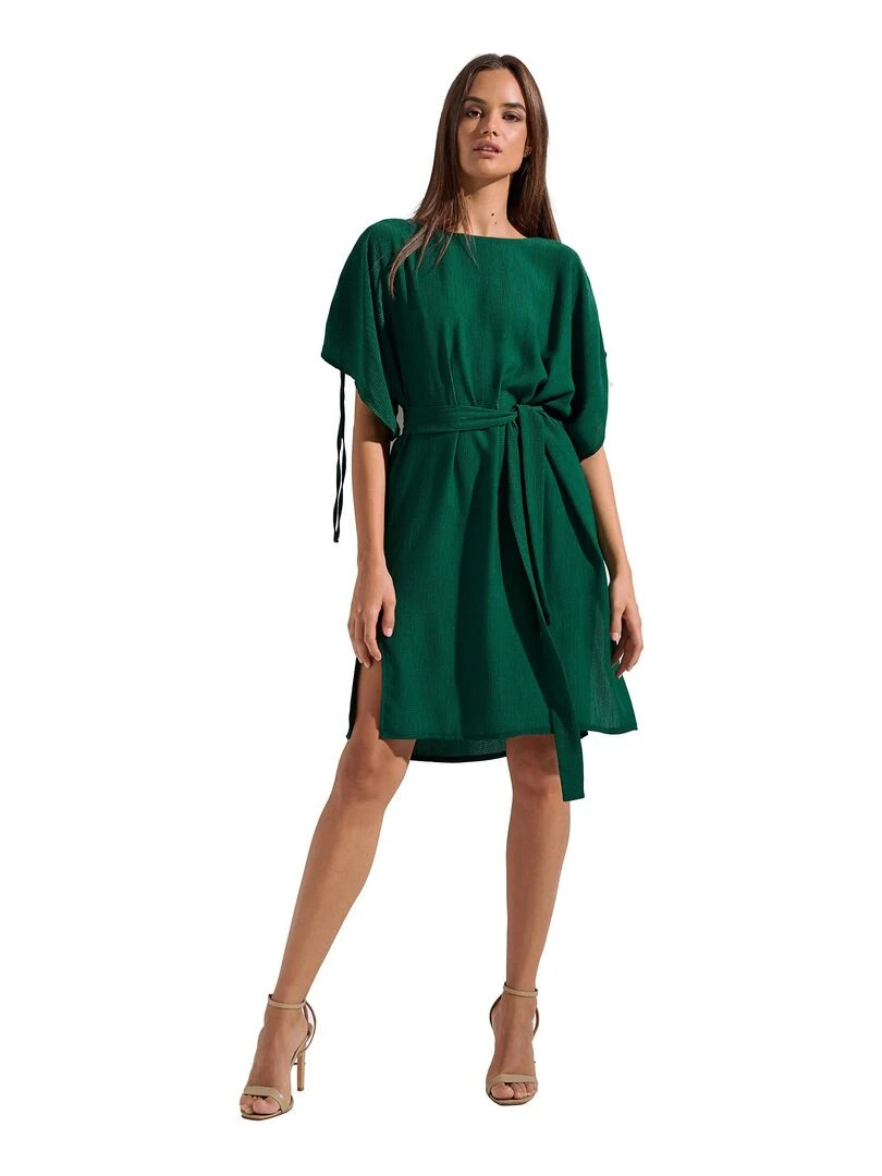 Robe estivale manches courtes Japan   Vert