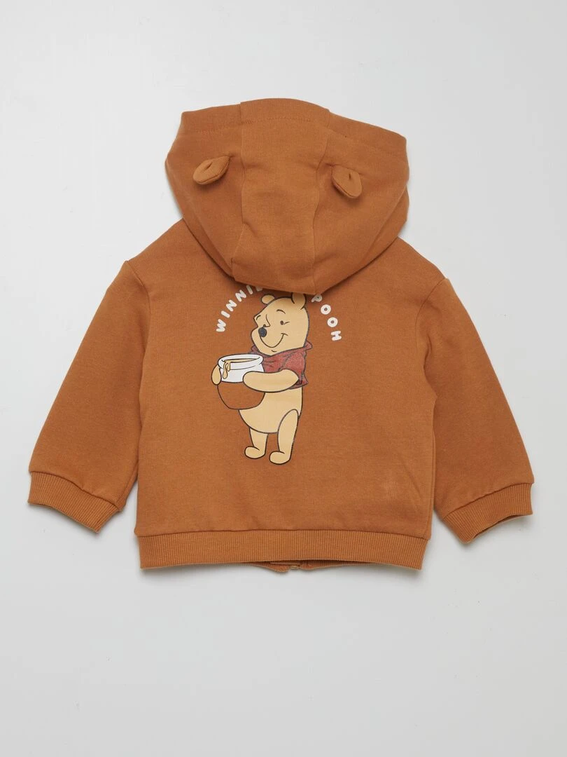 Sweat zippé à capuche 'Winnie' de 'Disney' Marron