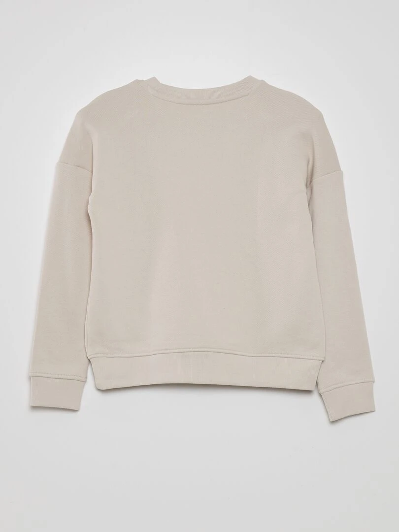 Sweat en molleton fin Mixte Beige