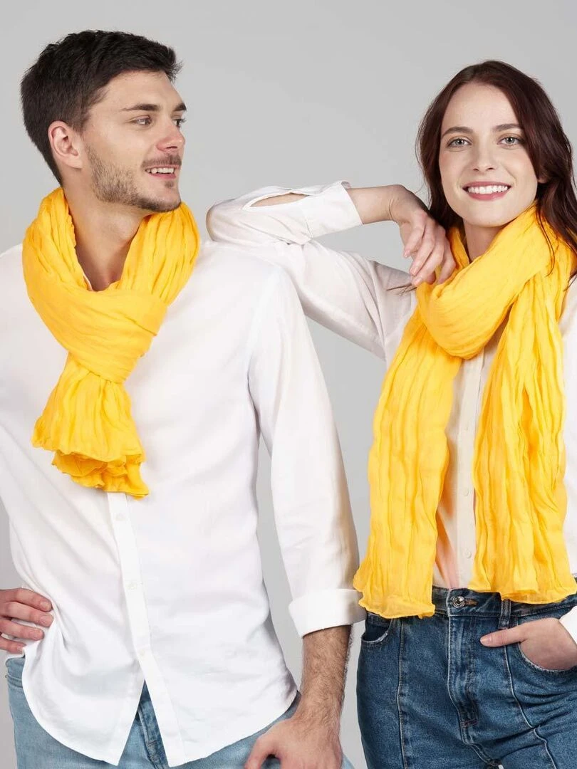 Chèche coton Uni Jaune