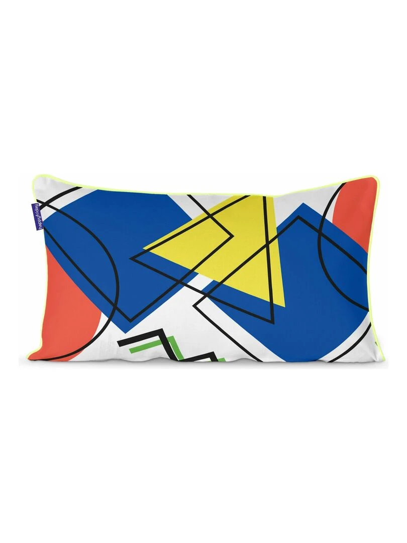 Housse de coussin décoratif Memphis "Happyfriday" Blanc