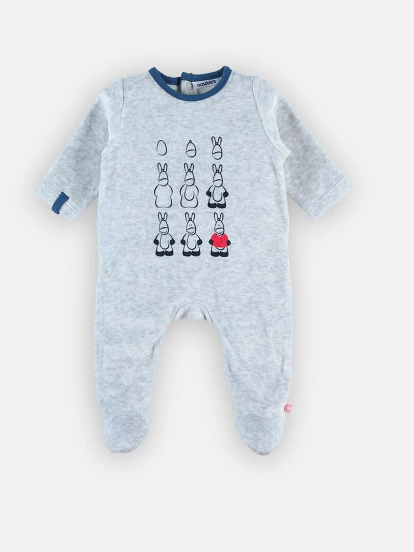 Pyjama dors bien en velours    Noukie's   Gris