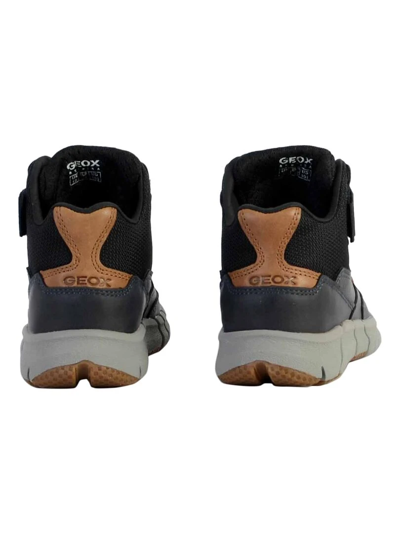 Basket Cuir Enfant Geox J Flexyper   Bleu