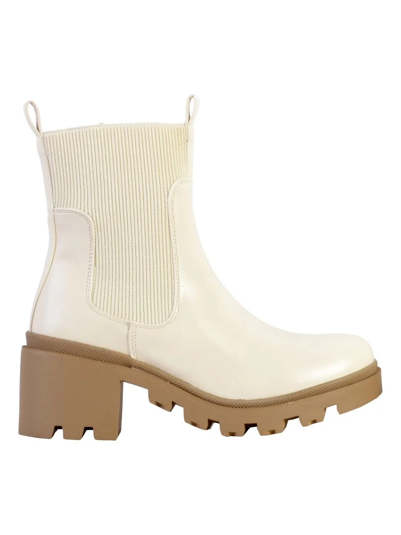 Boots à Talons The Divine Factory Beige