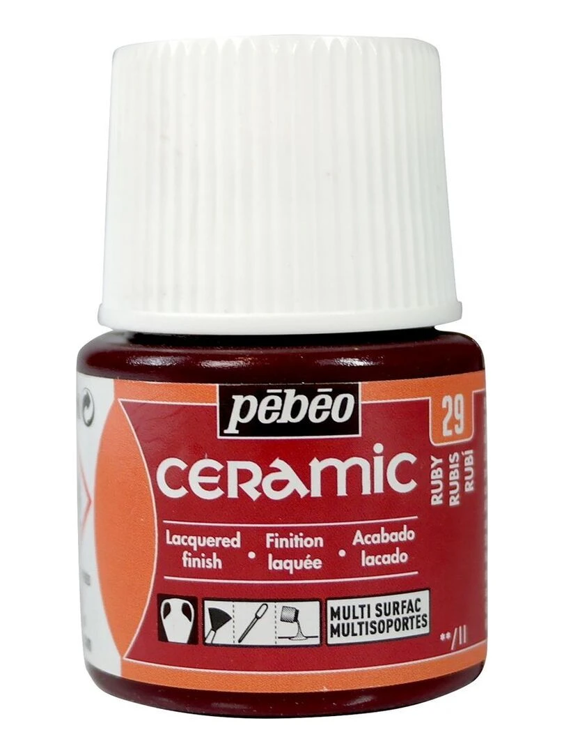 Peinture céramique et multi surfaces   Rubis   45 ml   N/A