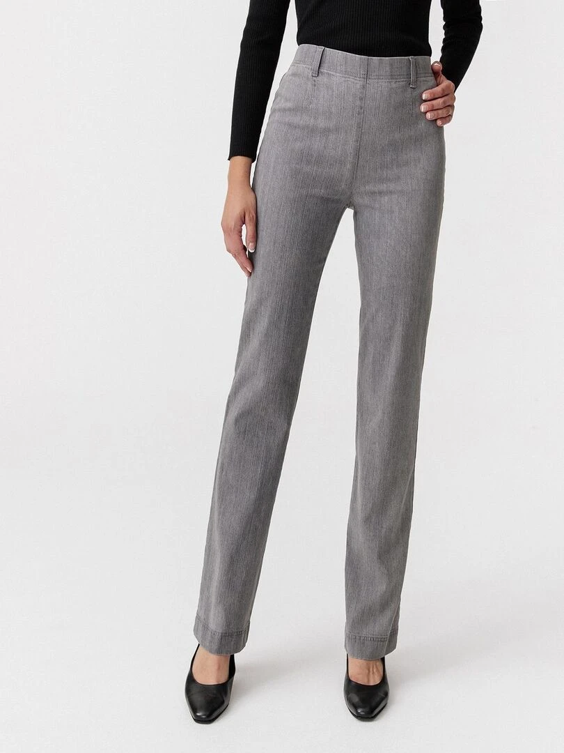 Jean effet ventre plat extensible Damart Gris