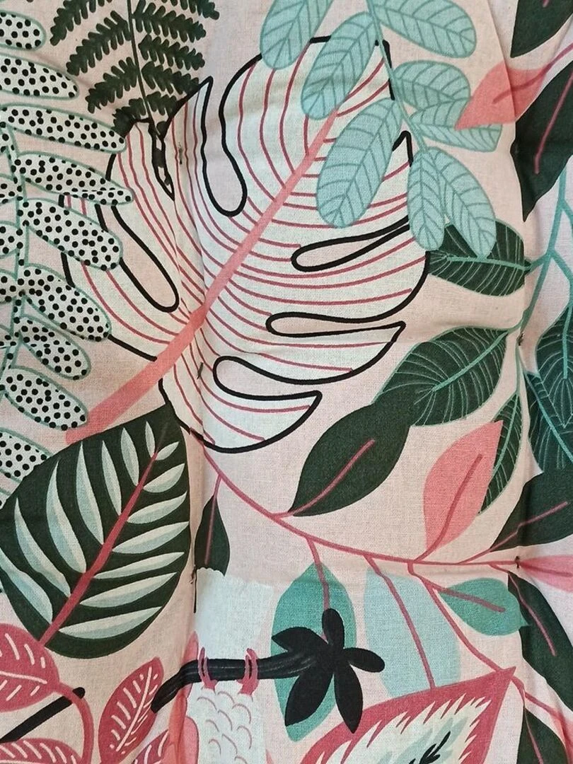 Coussin palette 60x120 cm graphique rose coton   Rose