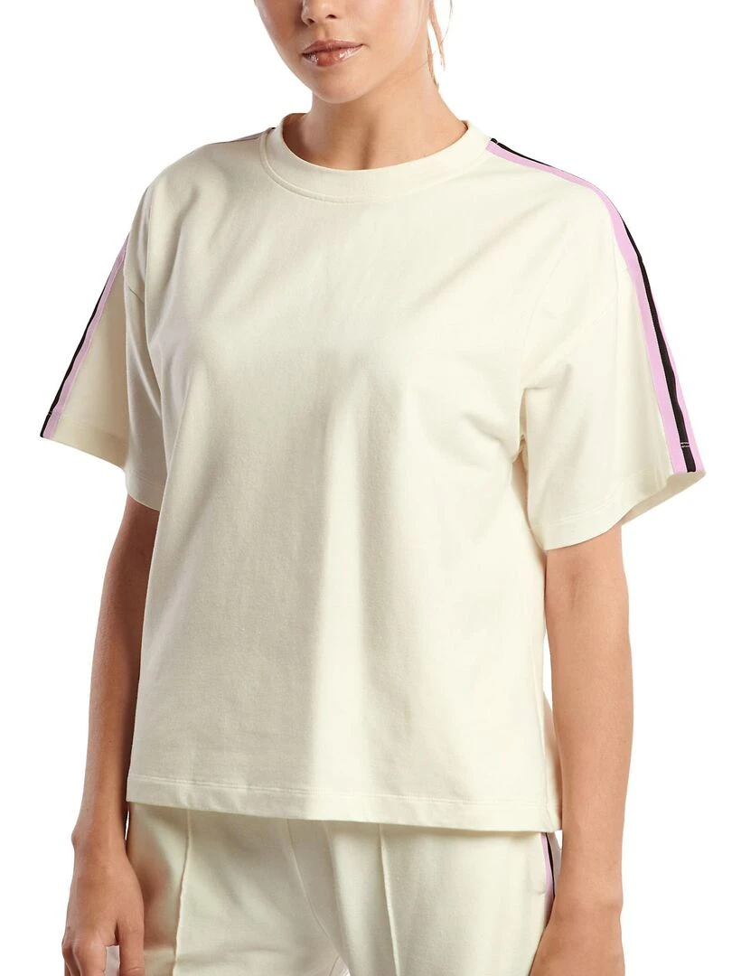 T shirt manches courtes Retromania   Ecru