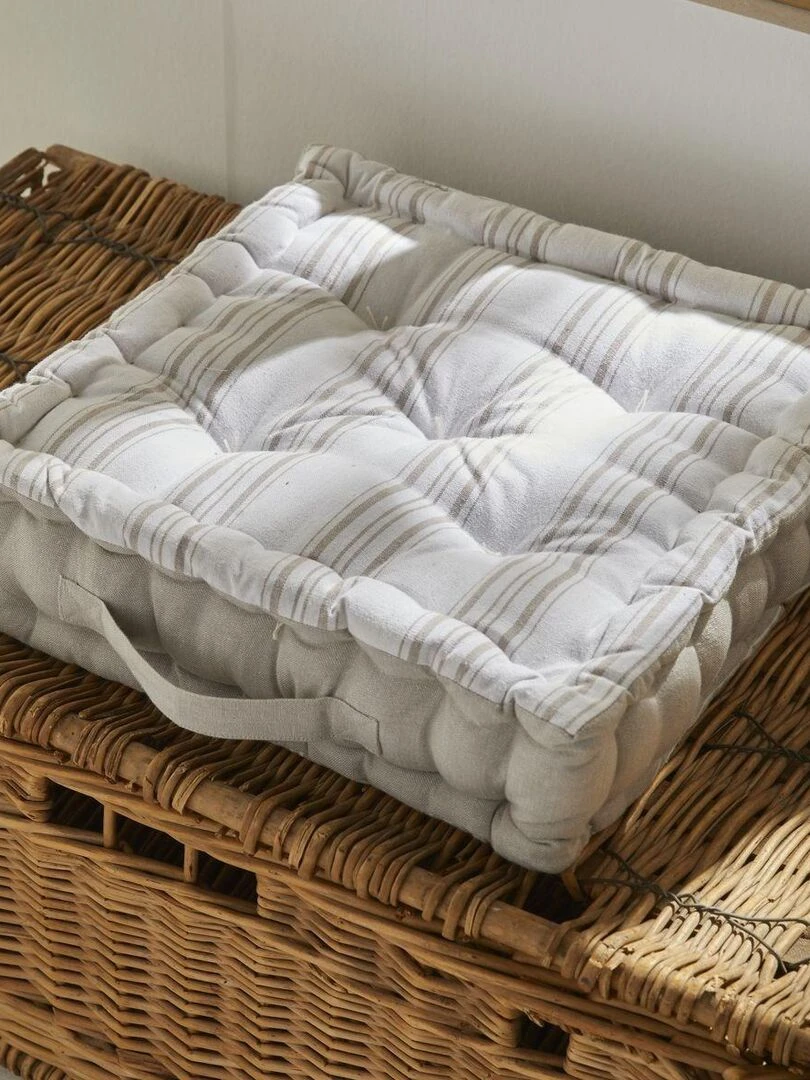 Coussin de sol imprimé 'CHARME' 'TODAY'   Beige