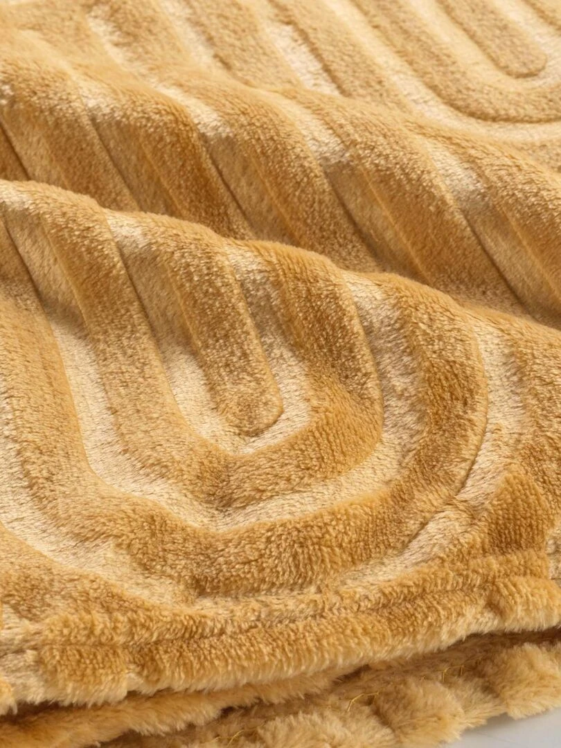 Plaid en flanelle à relief   Marron foncé