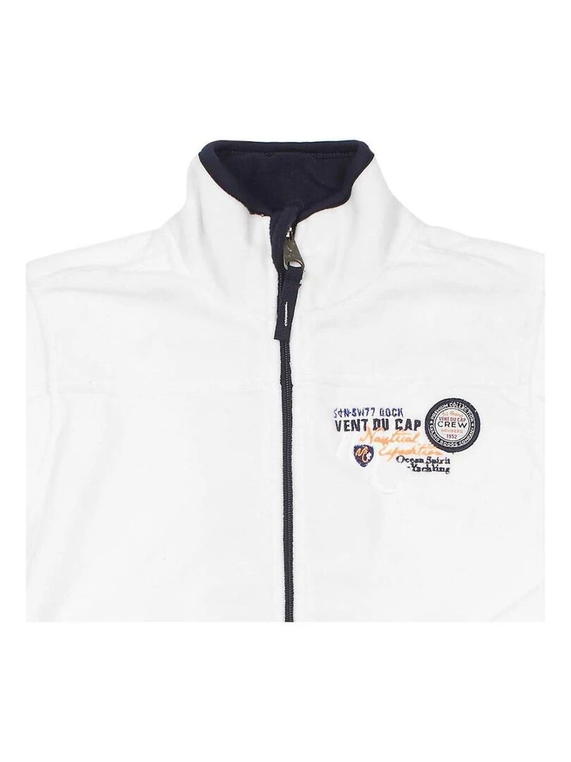 Blouson polaire garçon ECOPA   VENT DU CAP   Blanc