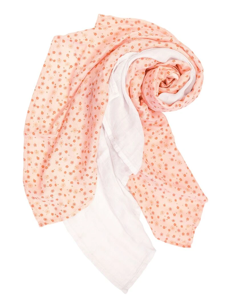 Lot de 3 langes en viscose de bambou Poème (60 x 60 cm) Rose