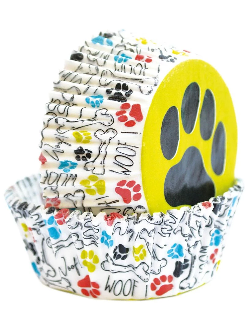 Caissettes pour cupcakes chien Multicolore