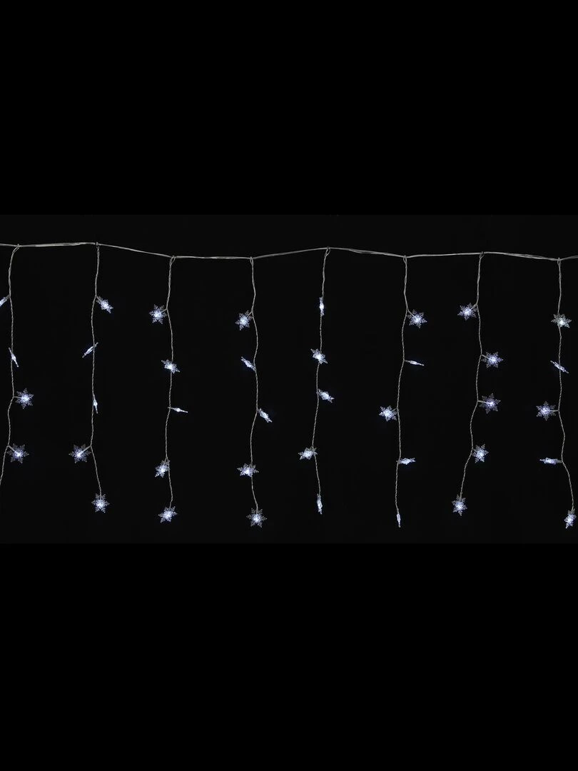 Guirlande Banniere 60 Led flocons Blanc
