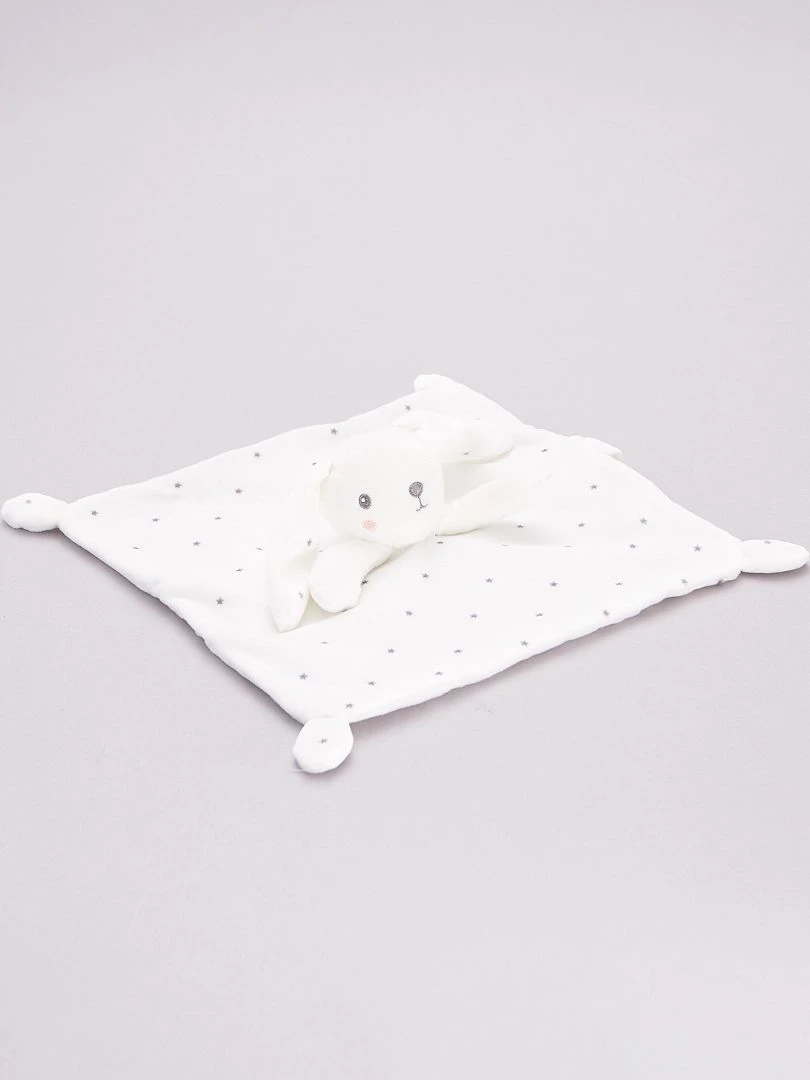 Doudou velours blanc