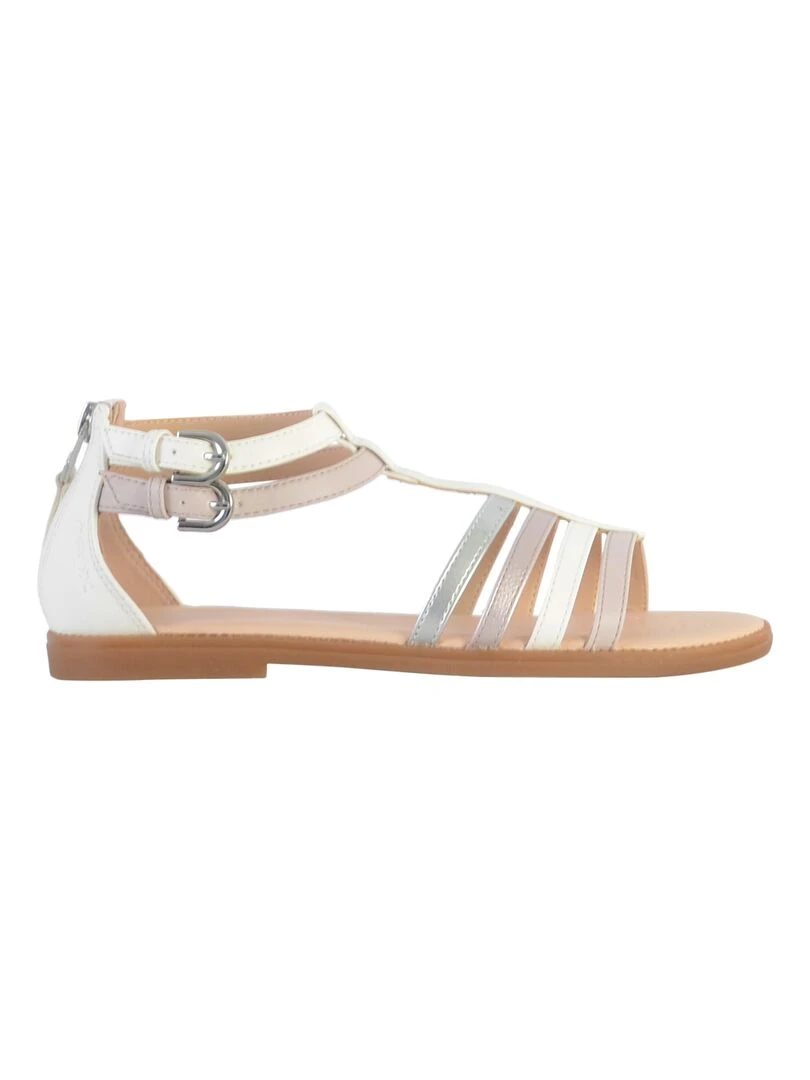 Sandale Enfant Geox Karly Blanc Rose clair