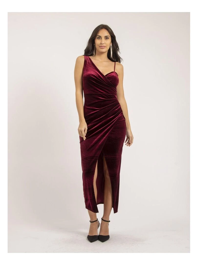 Robe longue velours INAKIA Bordeaux