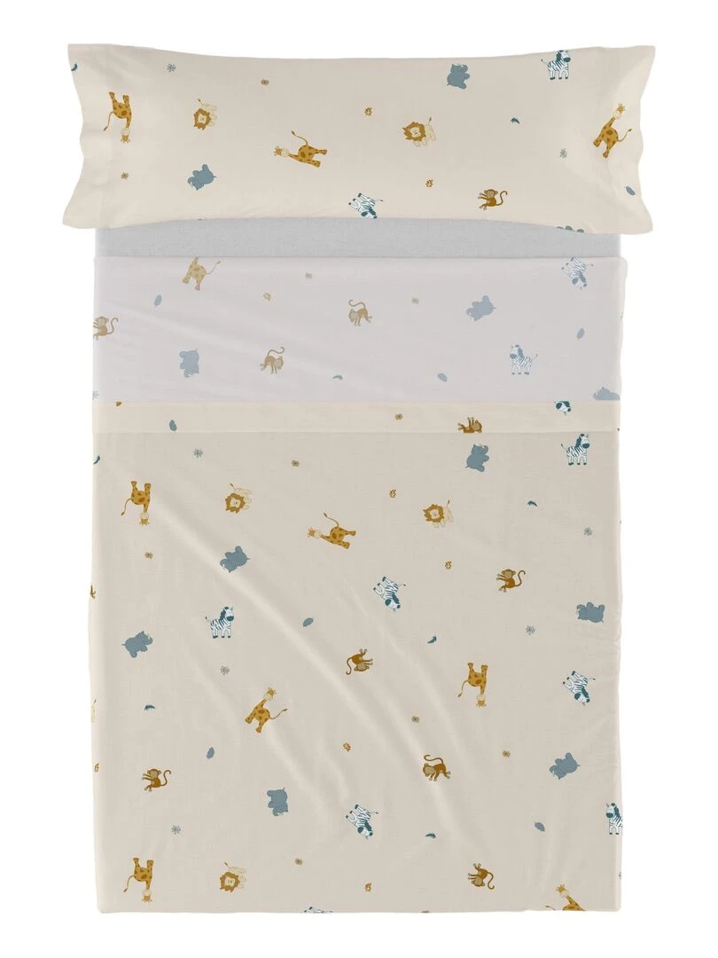Parure de lit 2 pièces Animals "Happyfriday"   Blanc