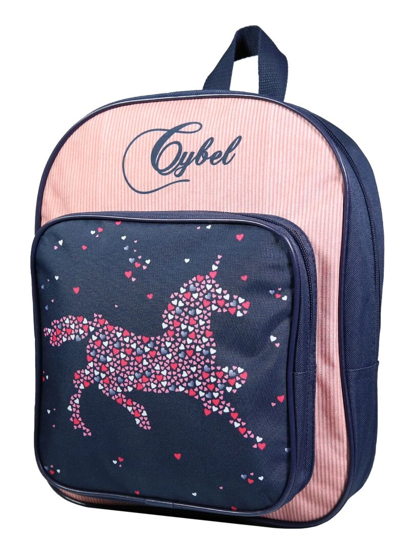 BAGTROTTER Sac à dos 31 cm avec poche maternelle Cybel Cheval Licorne Bleu et rose Bleu