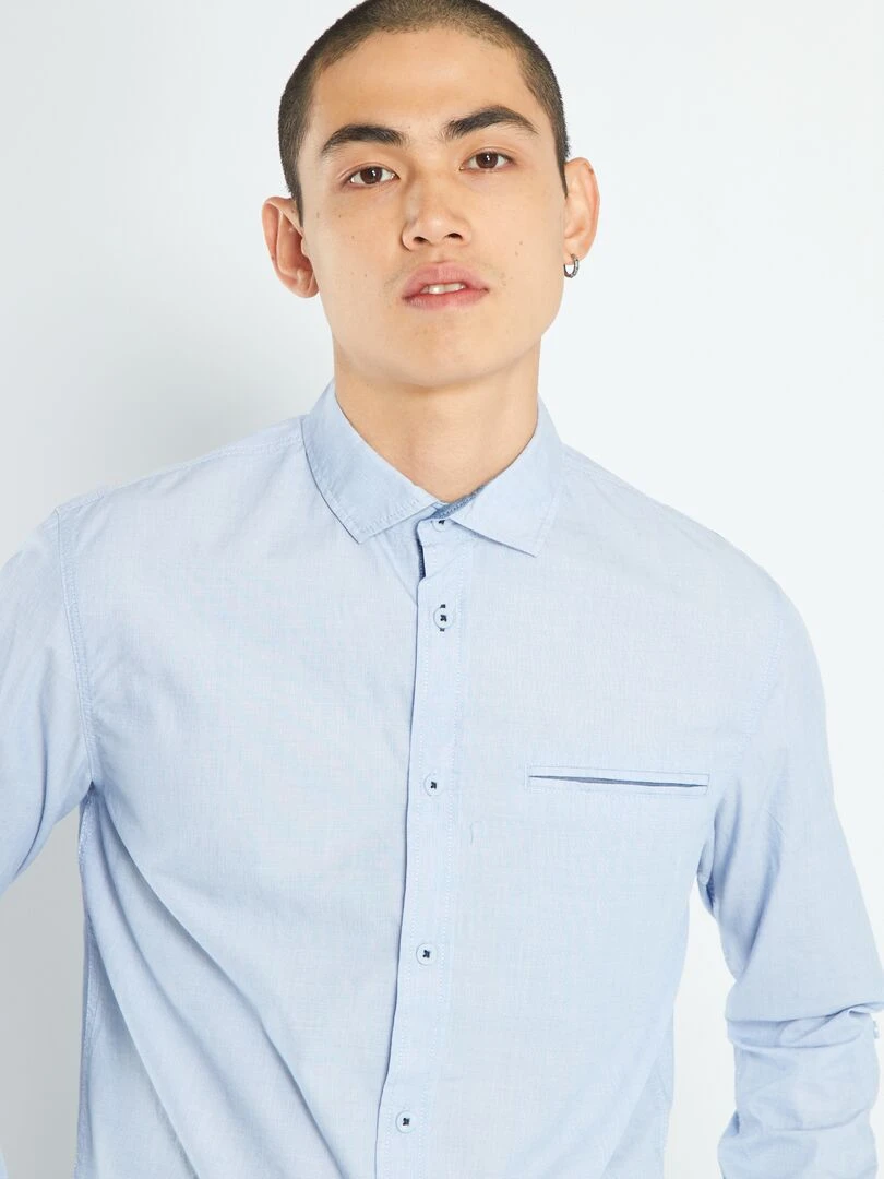 Chemise en chambray   bleu