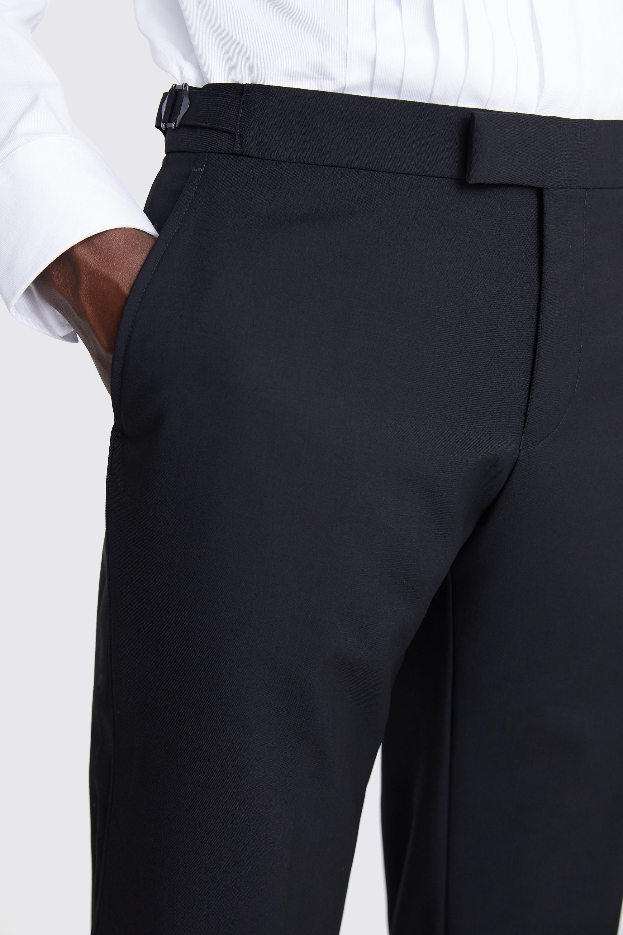 Italian Tailored Fit Black Trousers   Buy Online at Moss