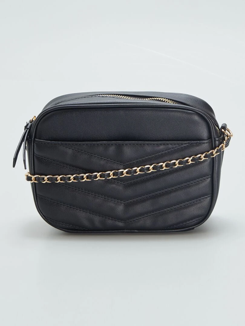 Sac bandoulière simili Noir