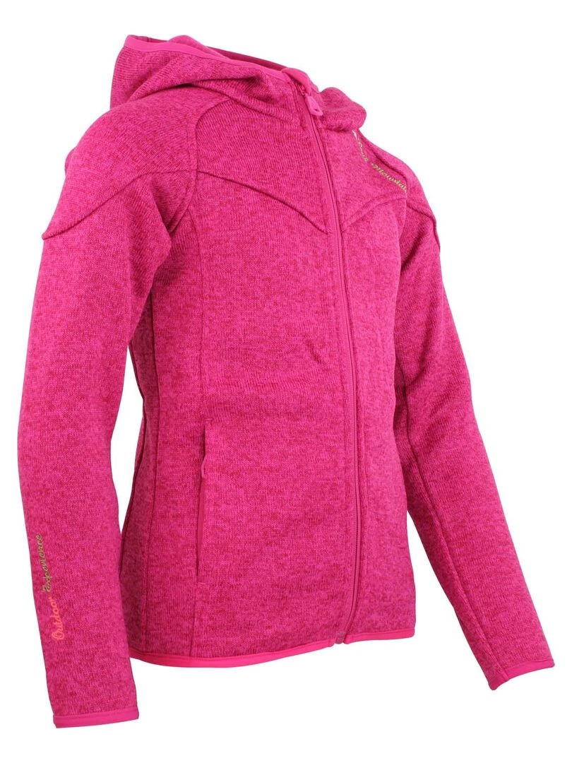 Blouson polaire fille GATORA   PEAK MOUNTAIN   Rose fushia