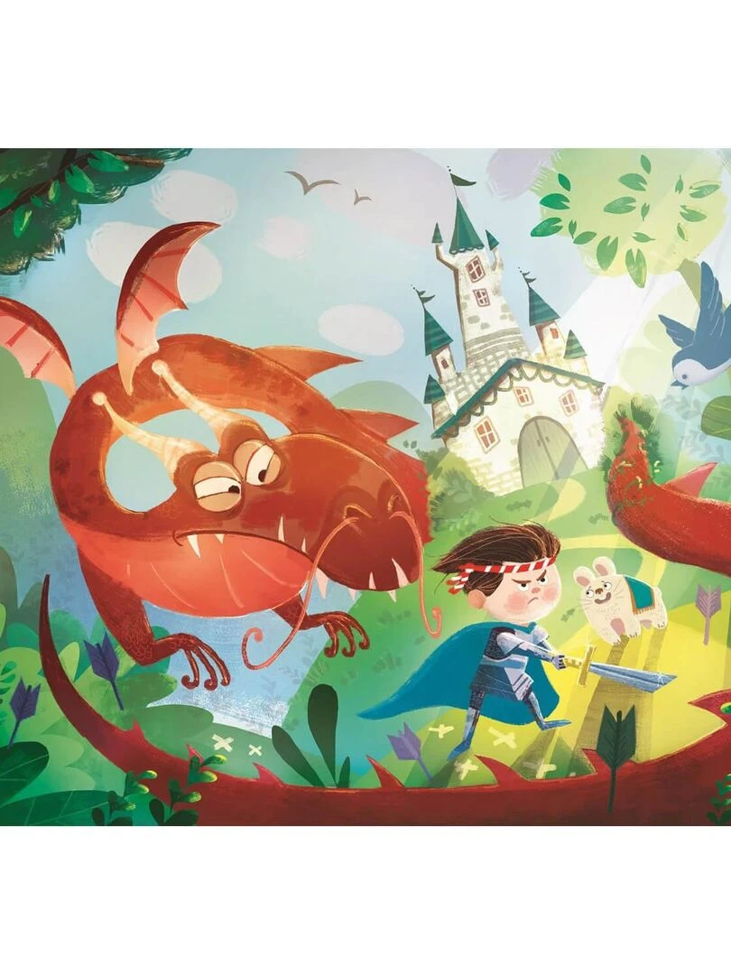 Puzzle 180 pièces Supercolor : Château et dragon N/A