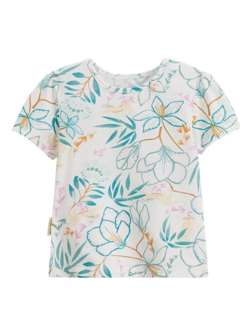 T shirt bébé à manches courtes Patroika Ecru