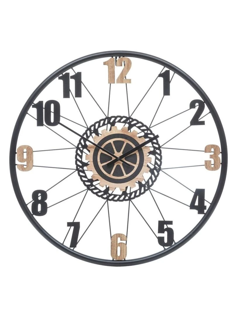 Horloge métal roue Mohan D65 Noir