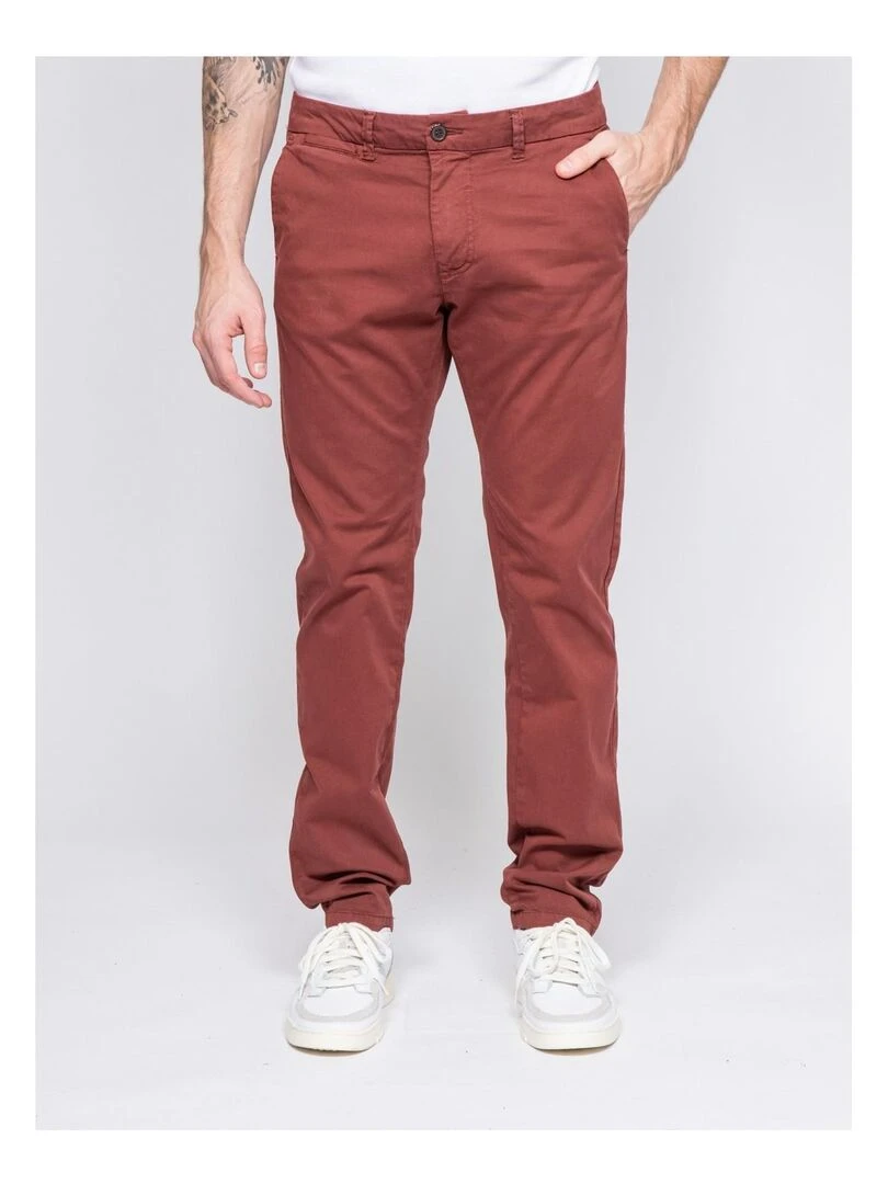 Pantalon chino coupe ajustée VAIRE Bordeaux