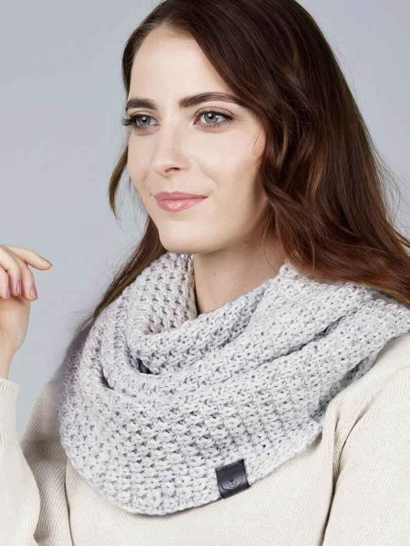 Snood Elixa Fabriqué en Europe Gris clair
