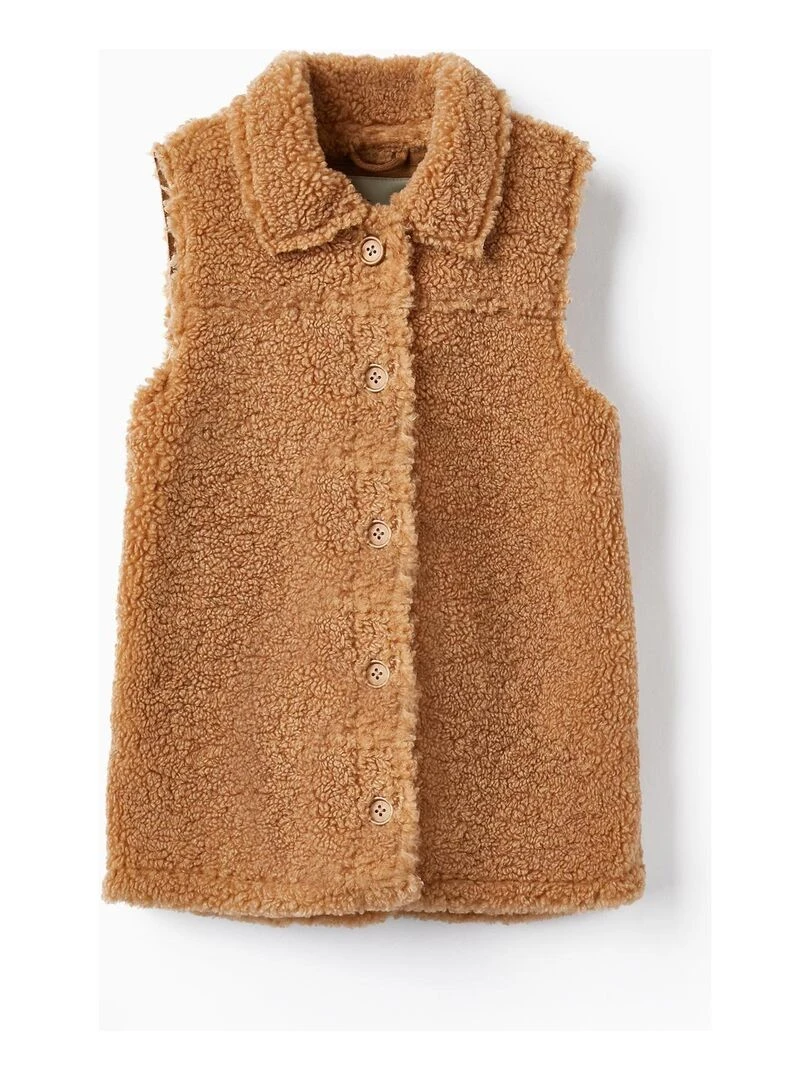 Gilet en Fourrure pour Fille ACE CLUBS Beige