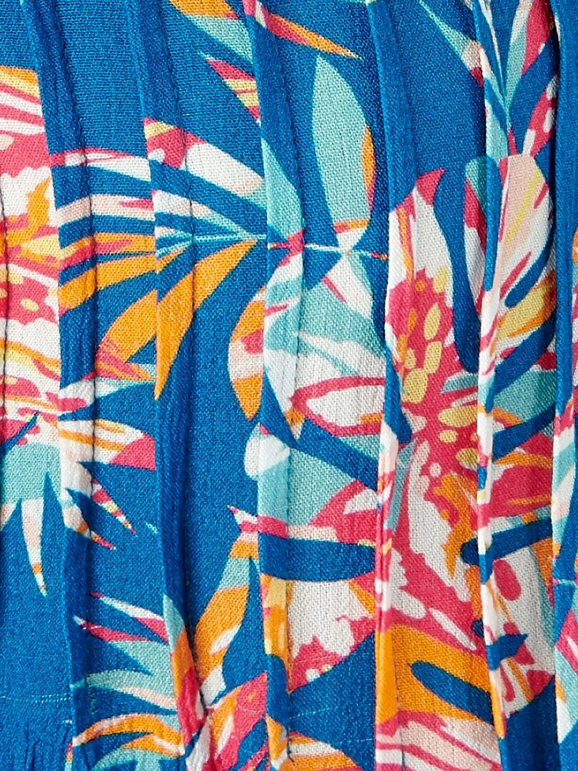Tunique créponnée fibres pure viscose Lenzing(TM) EcoVero(TM)   Damart   Bleu