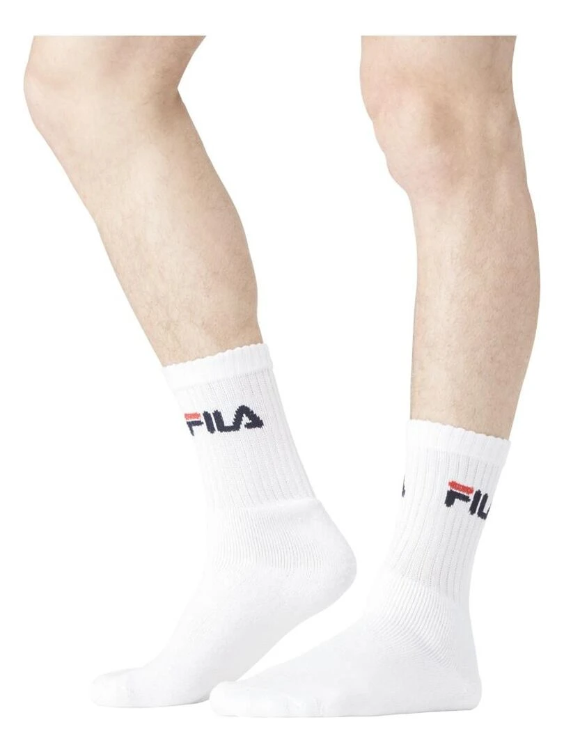 Lot de 9 Paires de Chaussettes Tennis Fila   Blanc
