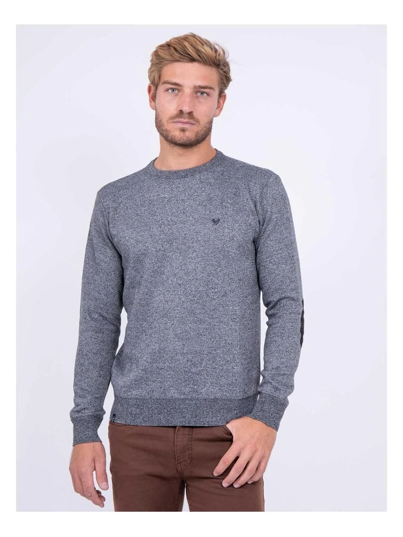 Pull col rond LAMBRE Gris chiné