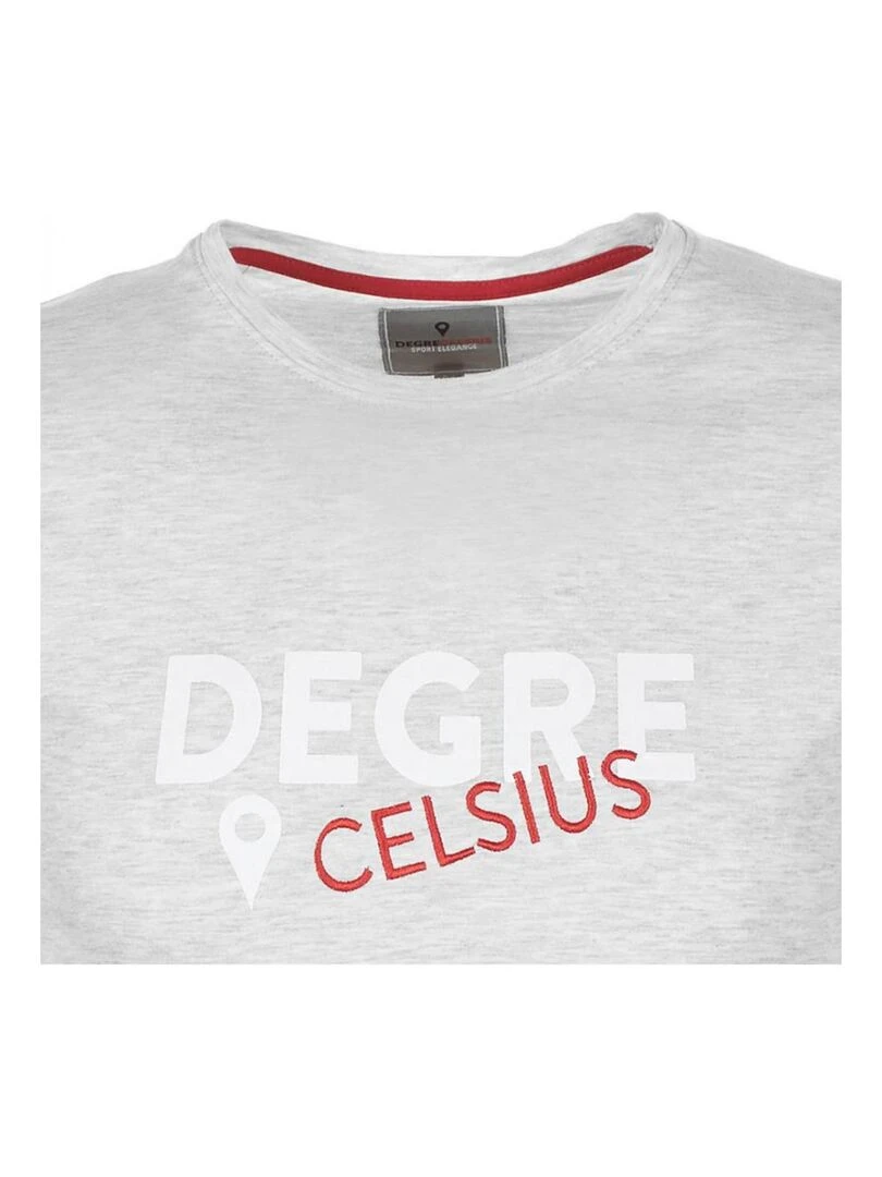 T shirt manches courtes homme CALOGO   DEGRE CELSIUS   Gris