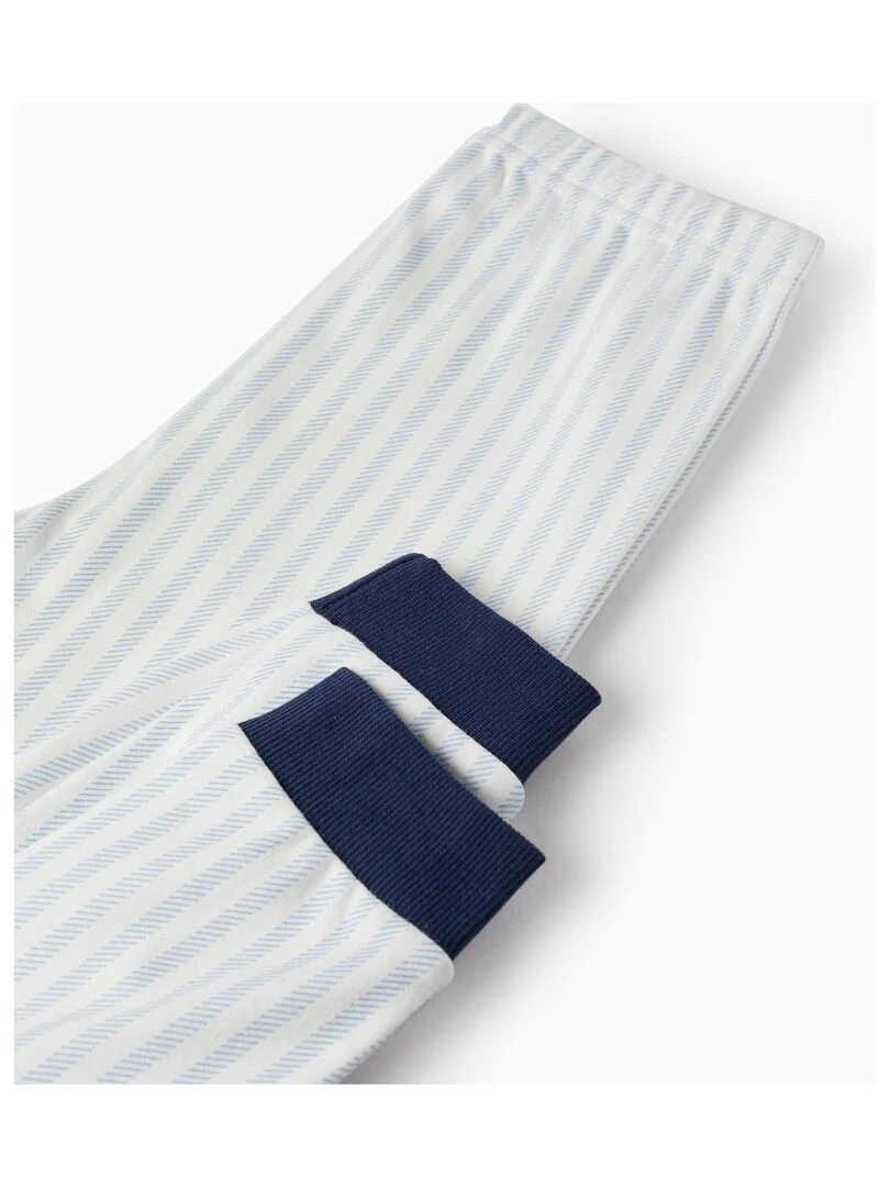 Pyjama en coton pour garçon manches longues ESSENTIALS LINE   Bleu foncé